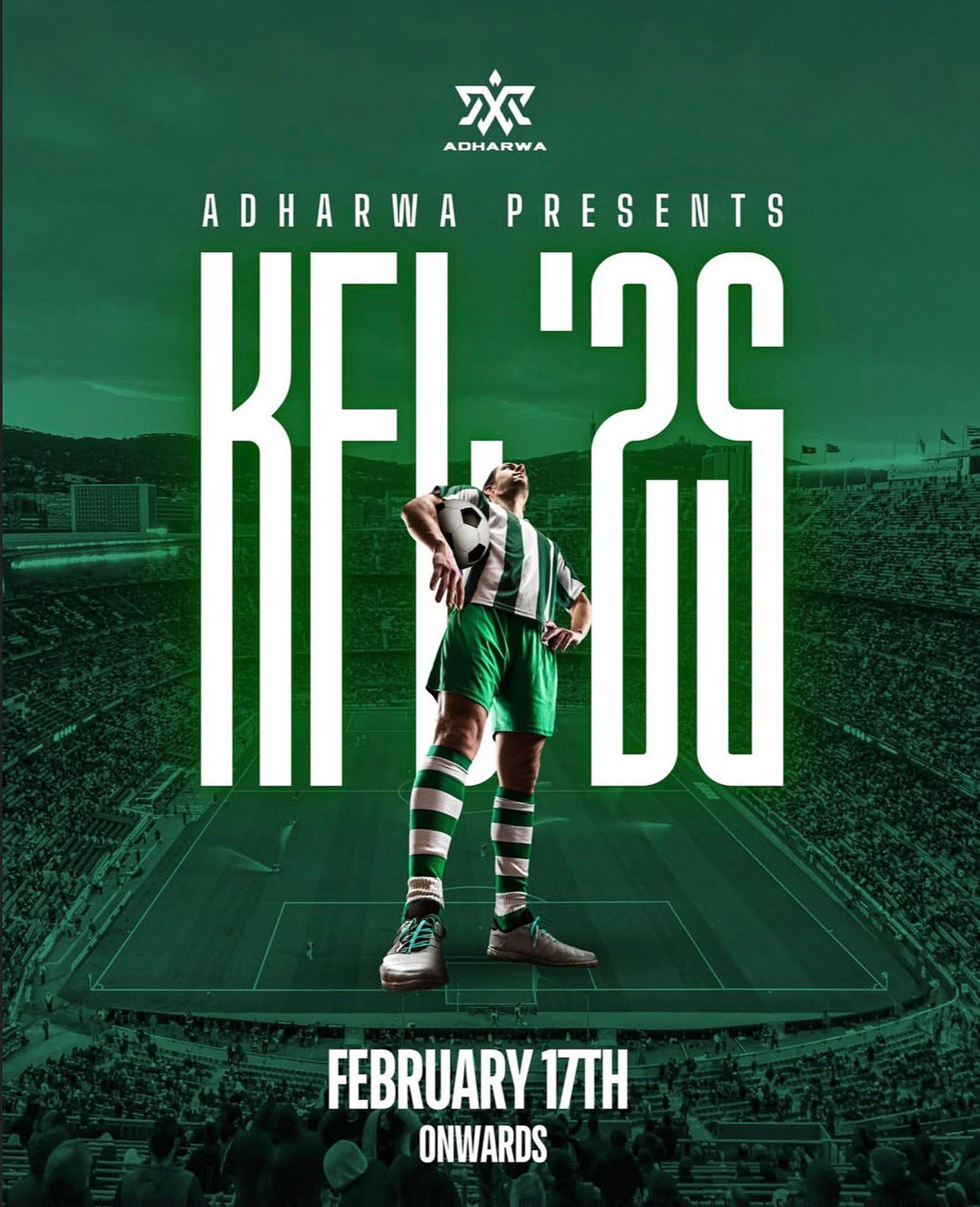 Adharwa football kickoff campaign poster