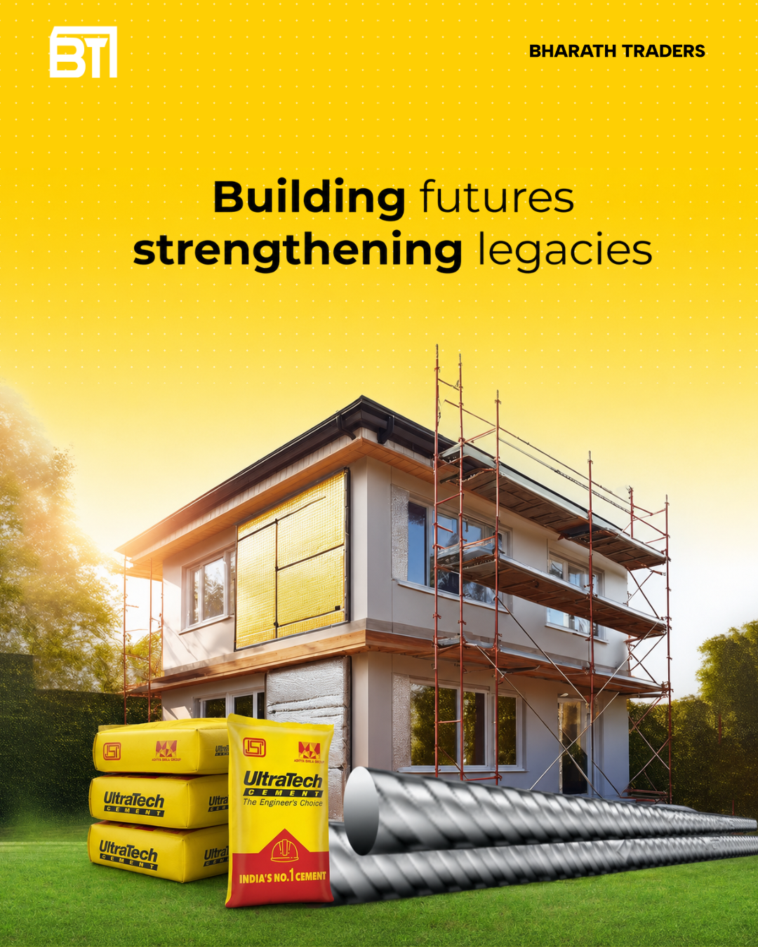 Bharath Traders building futures construction poster