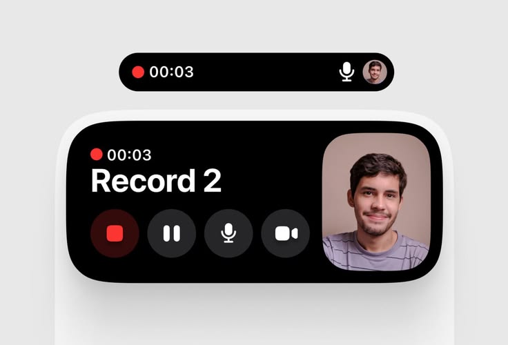 iOS voice recording interface concept